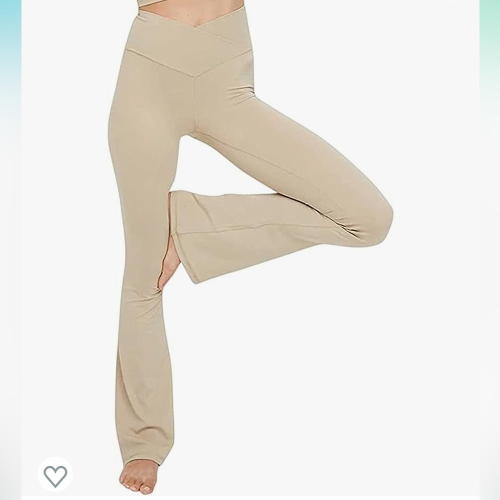 TOPYOGAS Women's Casual Bootleg Yoga Pants V Crossover High Waisted Flare